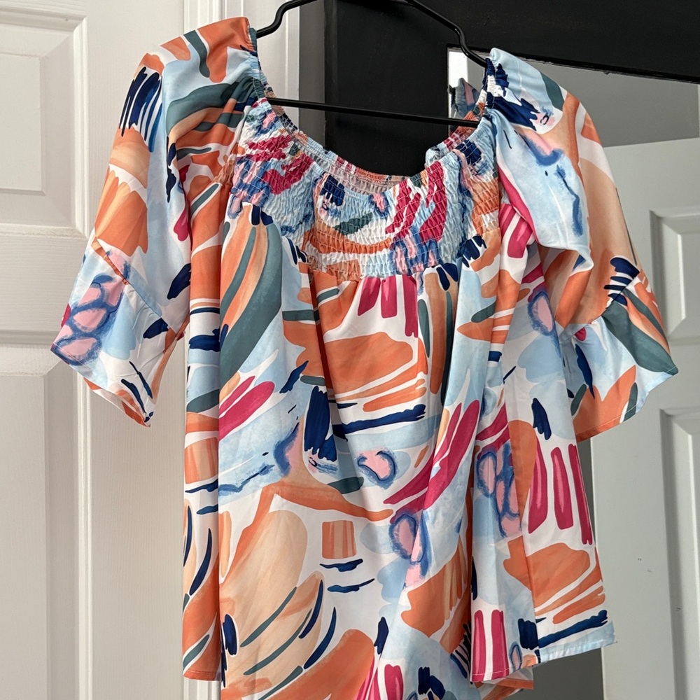 Colorful Abstract Women's Top